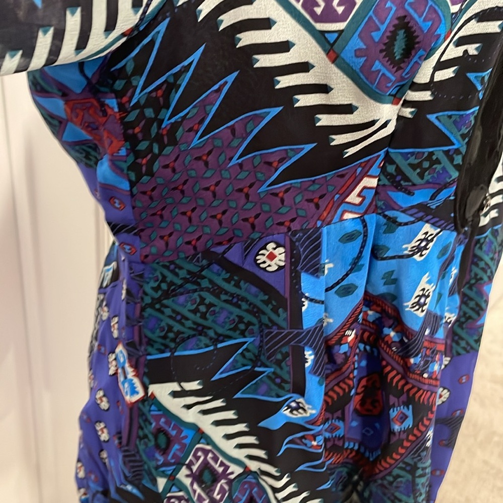 Nanette Lepore Sheer Patterned Blouse - Picture 7 of 10
